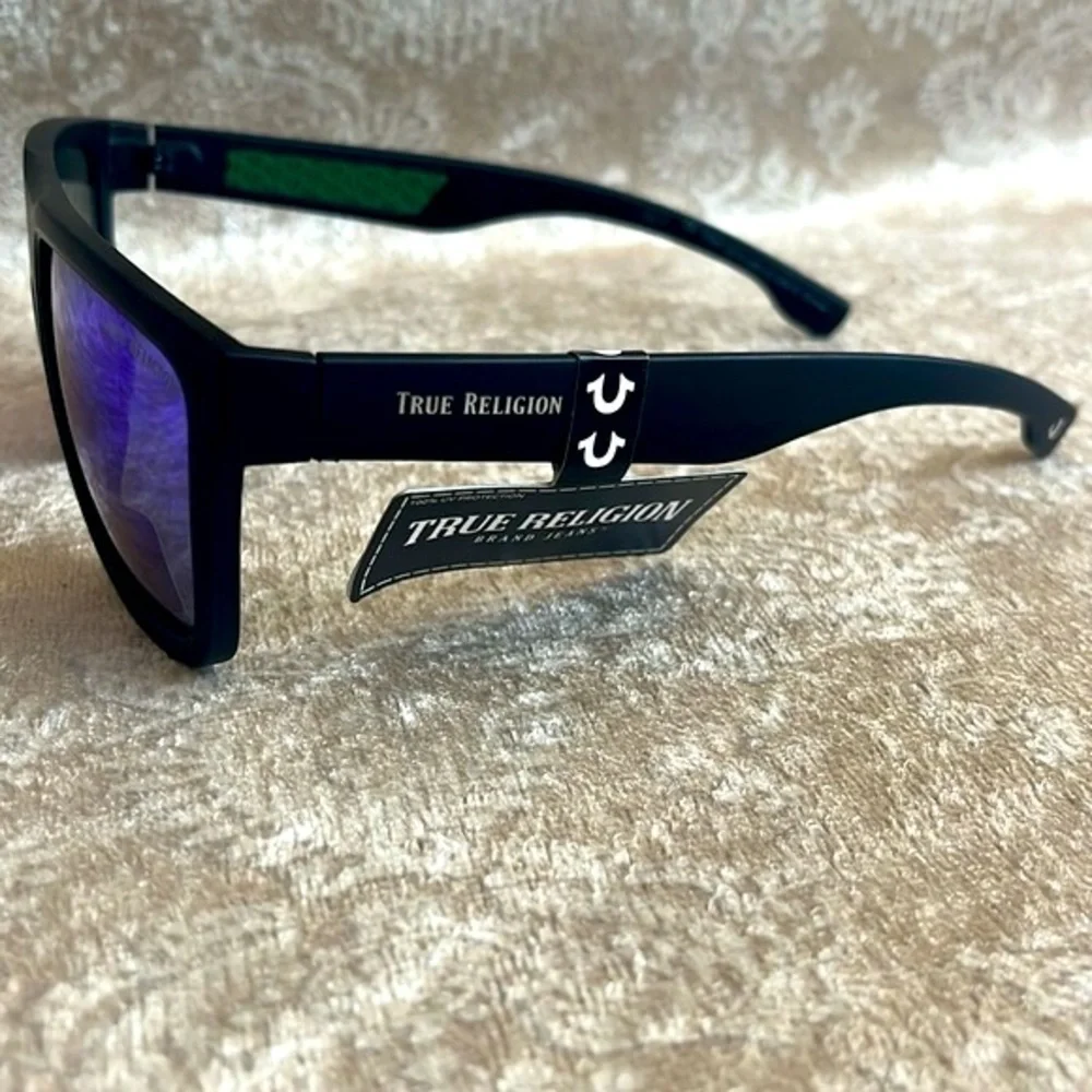 Brand New True Religion Mirrored Square Mens Sport Sunglasses Matte Black